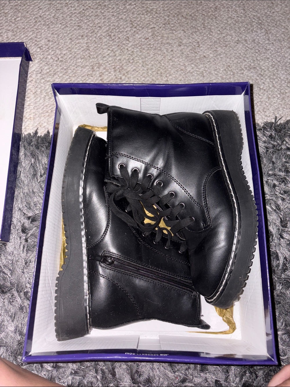 Madden Girl Black Combat Boots